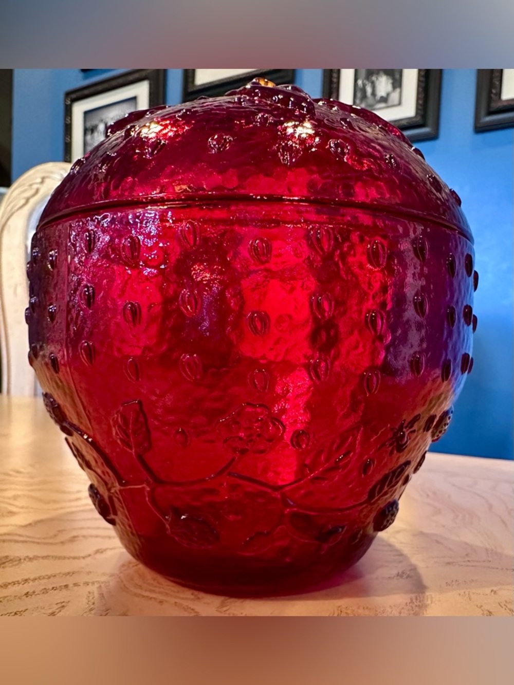 NIB 2005 Longaberger Collectors Club Ruby Red Strawberry Jam Jar - Pristine! - Picture 8 of 8